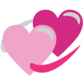 revolving hearts on platform EmojiOne