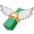 money with wings on platform EmojiOne