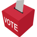 ballot box with ballot on platform EmojiOne