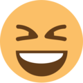 laughing on platform EmojiOne
