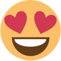 heart eyes on platform EmojiOne