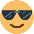 Smiling Face with Sunglasses Emoji on platform EmojiOne