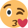 kissing heart on platform EmojiOne