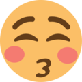 kissing closed eyes on platform EmojiOne