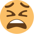 tired face on platform EmojiOne
