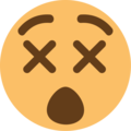 dizzy face on platform EmojiOne