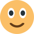 slightly smiling face on platform EmojiOne