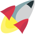 rocket on platform EmojiOne