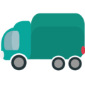 articulated lorry on platform EmojiOne