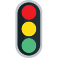 vertical traffic light on platform EmojiOne