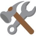 hammer and wrench on platform EmojiOne