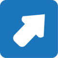 up-right arrow on platform EmojiOne