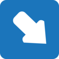 down-right arrow on platform EmojiOne