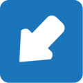 down-left arrow on platform EmojiOne