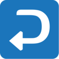 right arrow curving left on platform EmojiOne