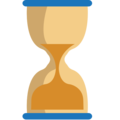 hourglass flowing sand on platform EmojiOne