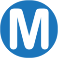 circled M on platform EmojiOne