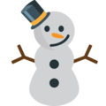 snowman without snow on platform EmojiOne