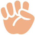 raised fist on platform EmojiOne