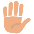 raised hand on platform EmojiOne