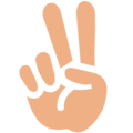 victory hand on platform EmojiOne