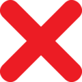cross mark on platform EmojiOne