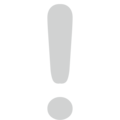 white exclamation mark on platform EmojiOne