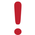 red exclamation mark on platform EmojiOne