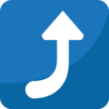 right arrow curving up on platform EmojiOne