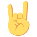 sign of the horns on platform EmojiOne