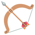bow and arrow on platform EmojiOne