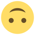 upside down face on platform EmojiOne