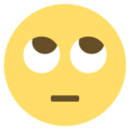 face with rolling eyes on platform EmojiOne