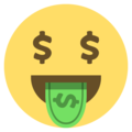 money mouth face on platform EmojiOne
