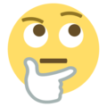 thinking face on platform EmojiOne