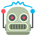 robot face on platform EmojiOne