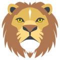 lion face on platform EmojiOne