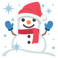 snowman on platform EmojiOne