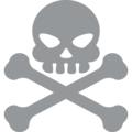 skull and crossbones on platform EmojiOne