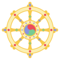 wheel of dharma on platform EmojiOne