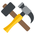 hammer and pick on platform EmojiOne