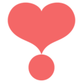 heavy heart exclamation mark ornament on platform EmojiOne