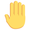 raised back of hand on platform EmojiOne