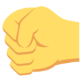 left-facing fist on platform EmojiOne