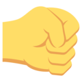 right-facing fist on platform EmojiOne