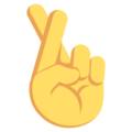 crossed fingers on platform EmojiOne