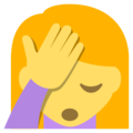 person facepalming on platform EmojiOne