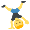 person cartwheeling on platform EmojiOne