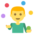 person juggling on platform EmojiOne