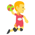person playing handball on platform EmojiOne